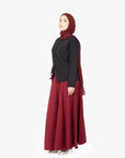 Burgundy Eight-Panel Skirt