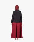 Burgundy Eight-Panel Skirt