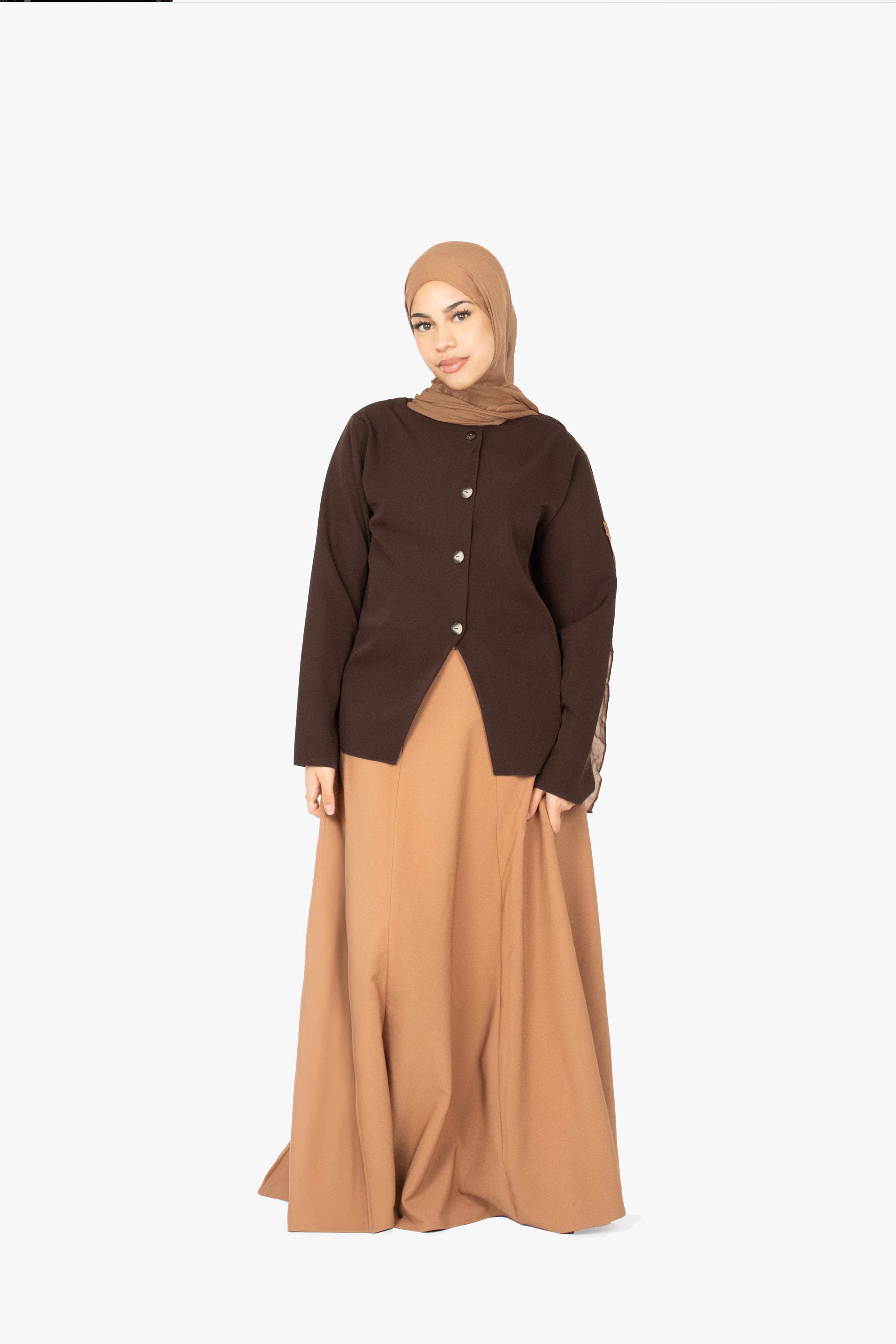 Caramel Eight-Panel Skirt