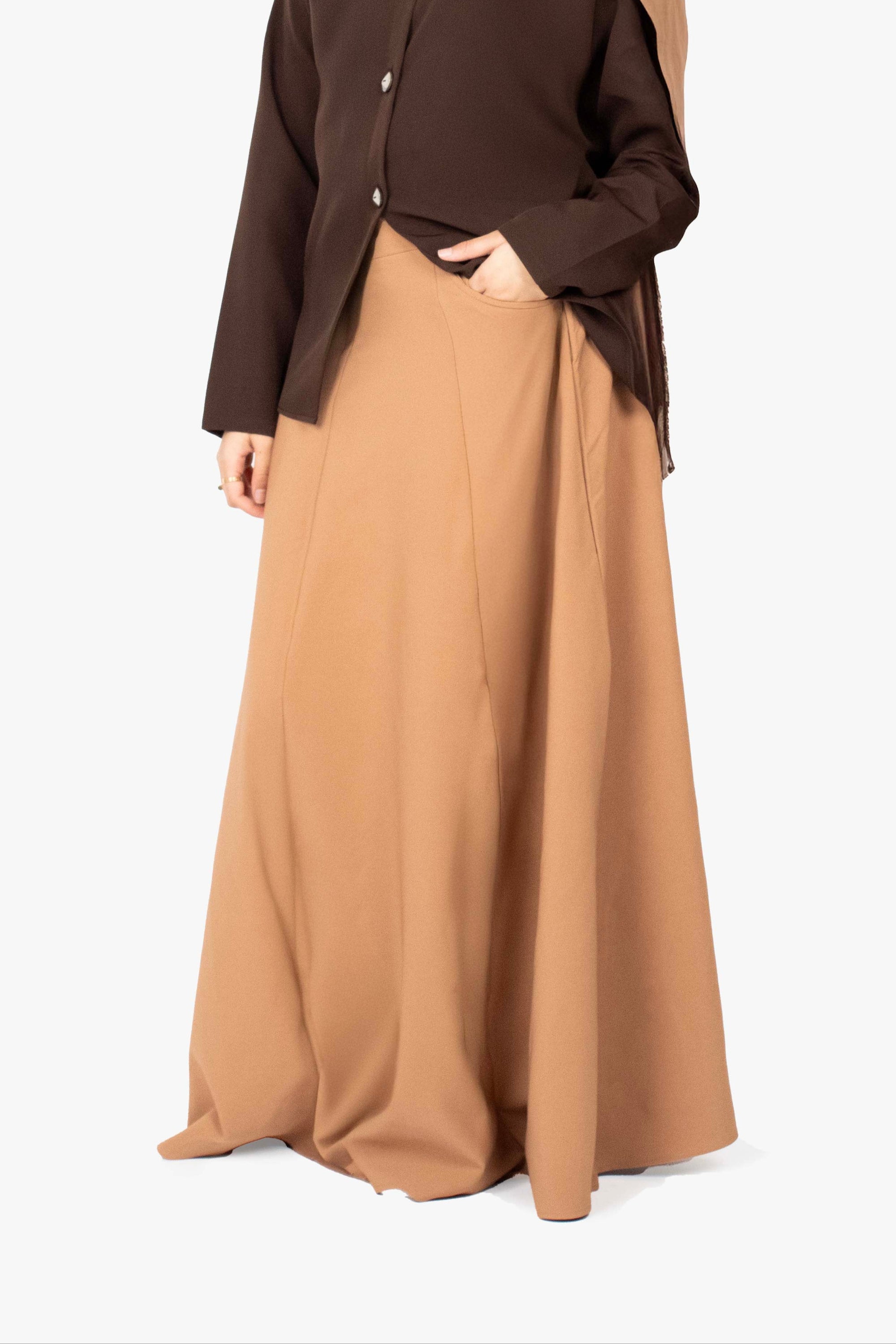 Caramel Eight-Panel Skirt