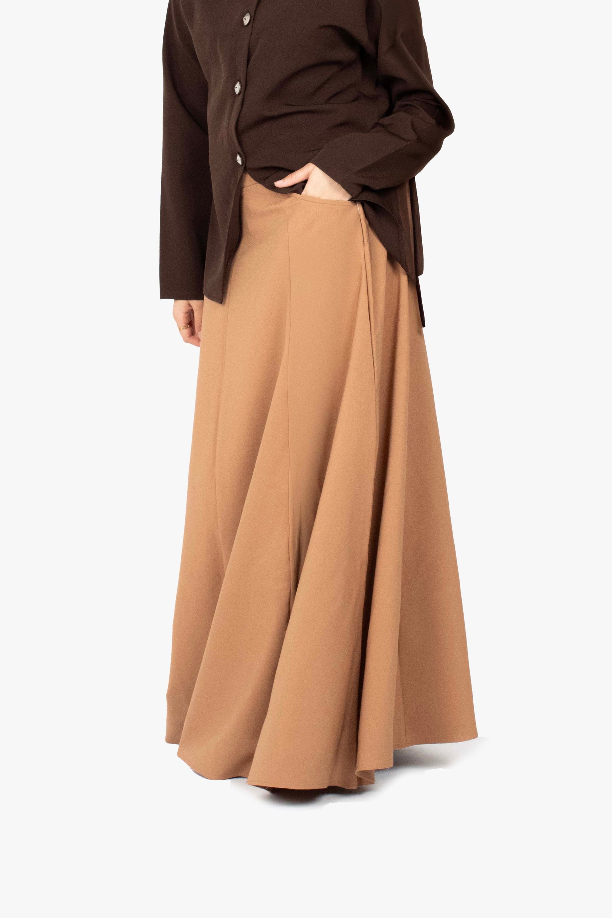 Caramel Eight-Panel Skirt