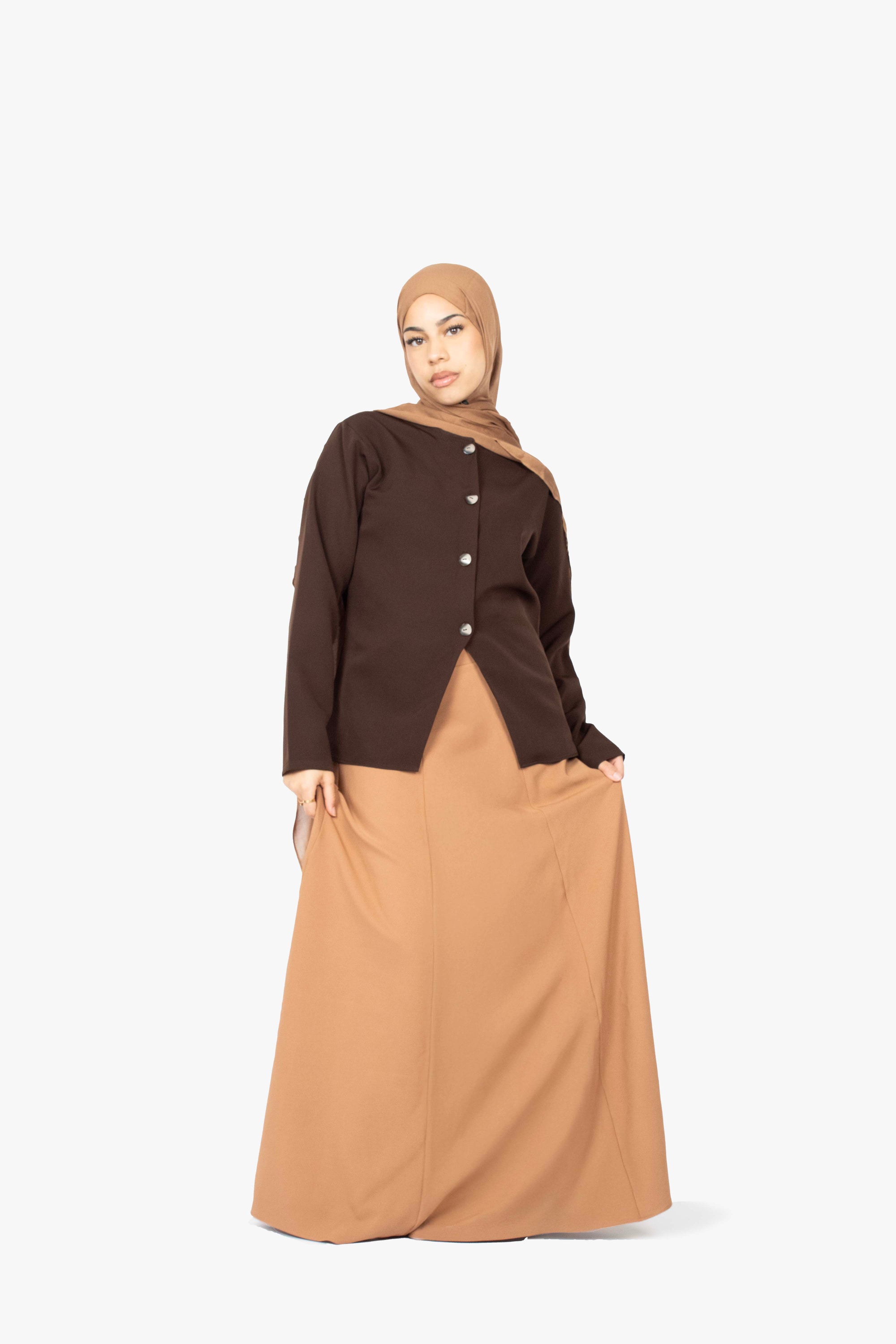 Caramel Eight-Panel Skirt