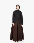 Mocha Brown Eight-Panel Skirt