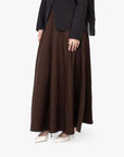 Mocha Brown Eight-Panel Skirt