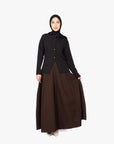 Mocha Brown Eight-Panel Skirt