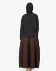 Mocha Brown Eight-Panel Skirt