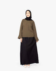 Khaki Tulip Sleeve Top