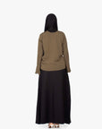 Khaki Tulip Sleeve Top