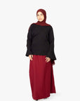 Burgundy Elasticated Skirt