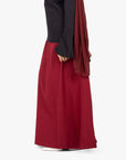 Burgundy Elasticated Skirt