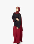Burgundy Elasticated Skirt