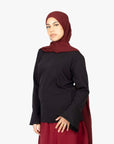 Black Tulip Sleeve Top