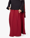 Burgundy Elasticated Skirt