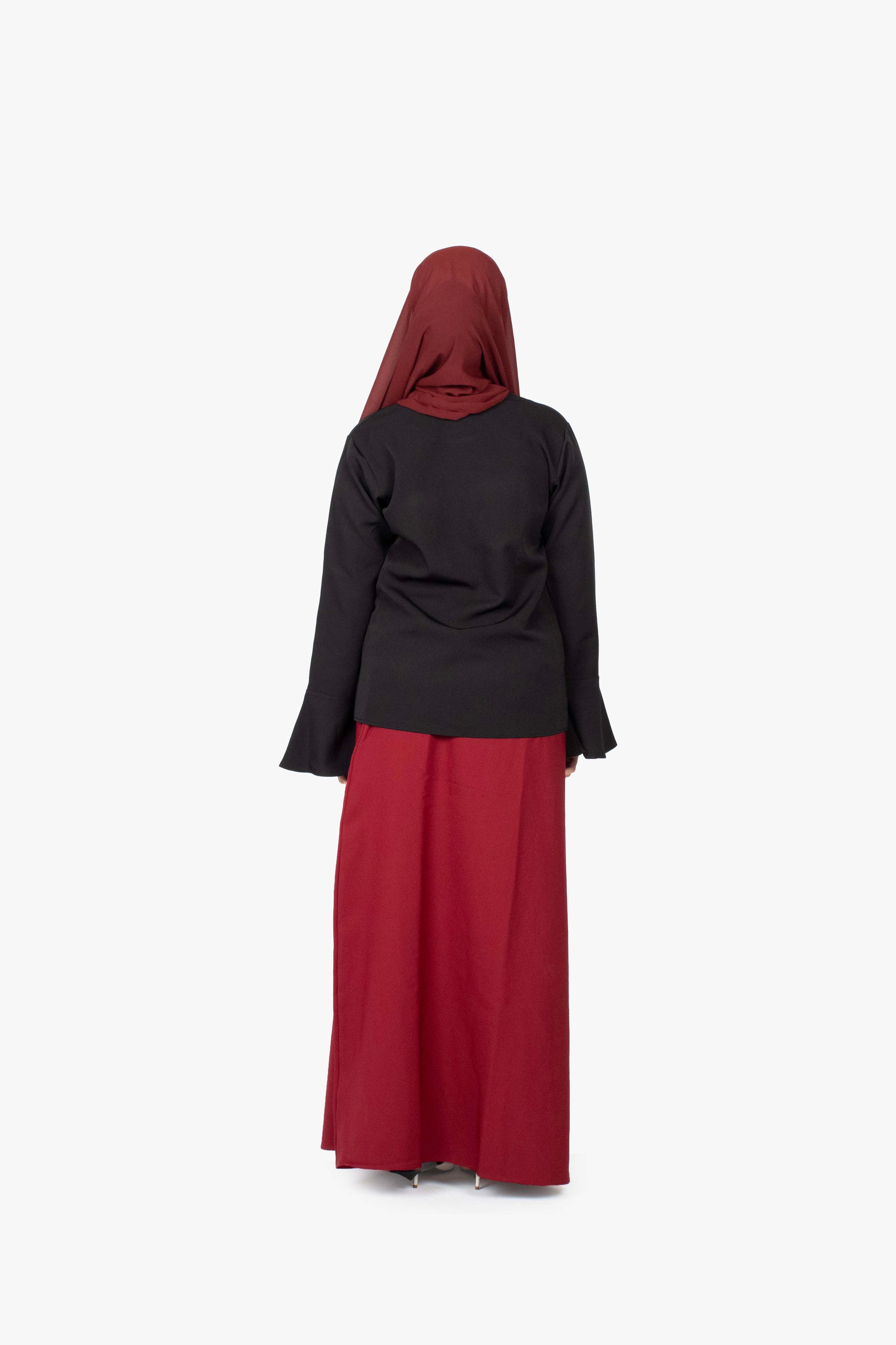 Burgundy Elasticated Skirt