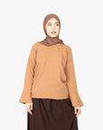 Caramel Tulip Sleeve Top