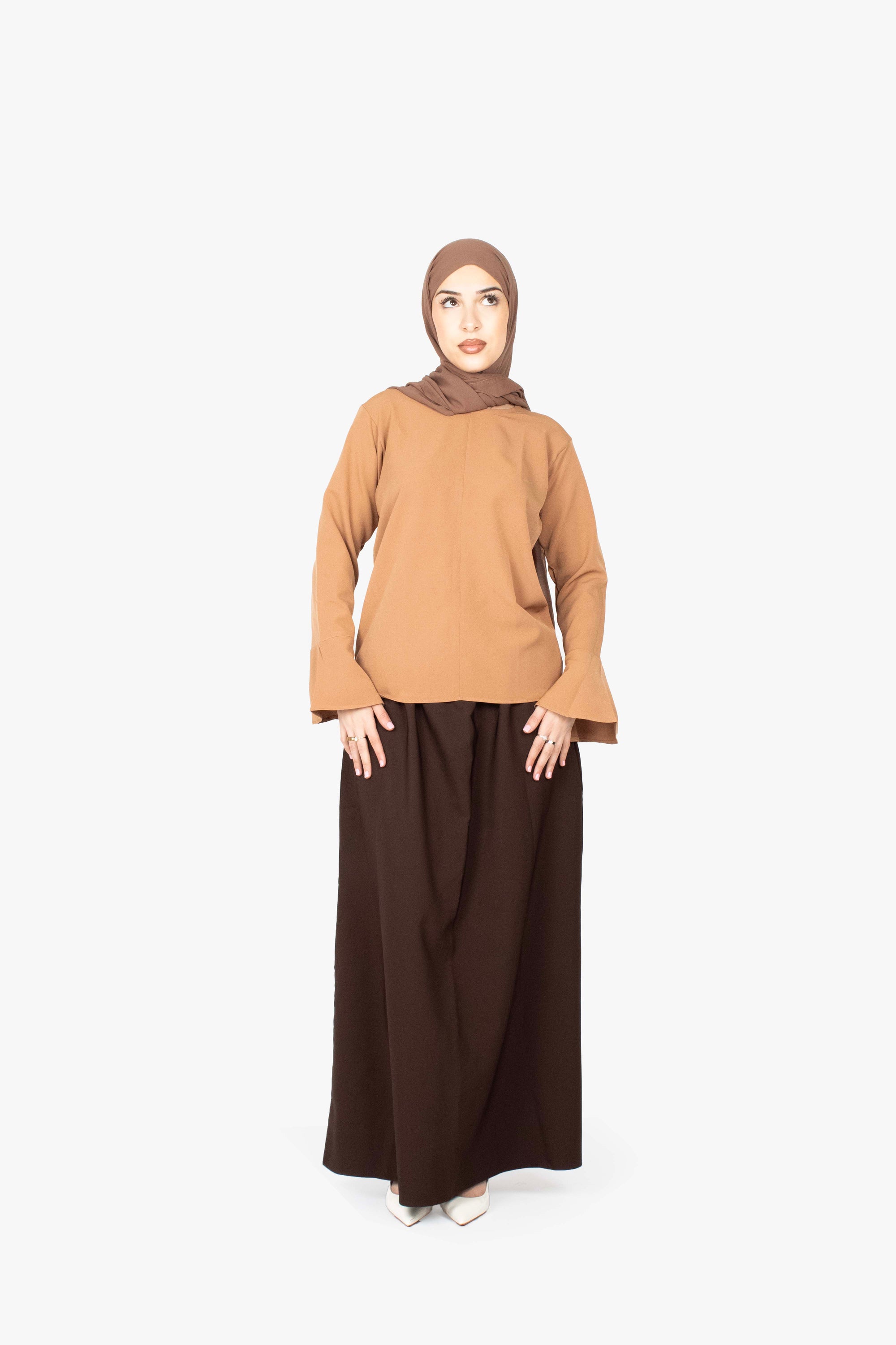 Caramel Tulip Sleeve Top