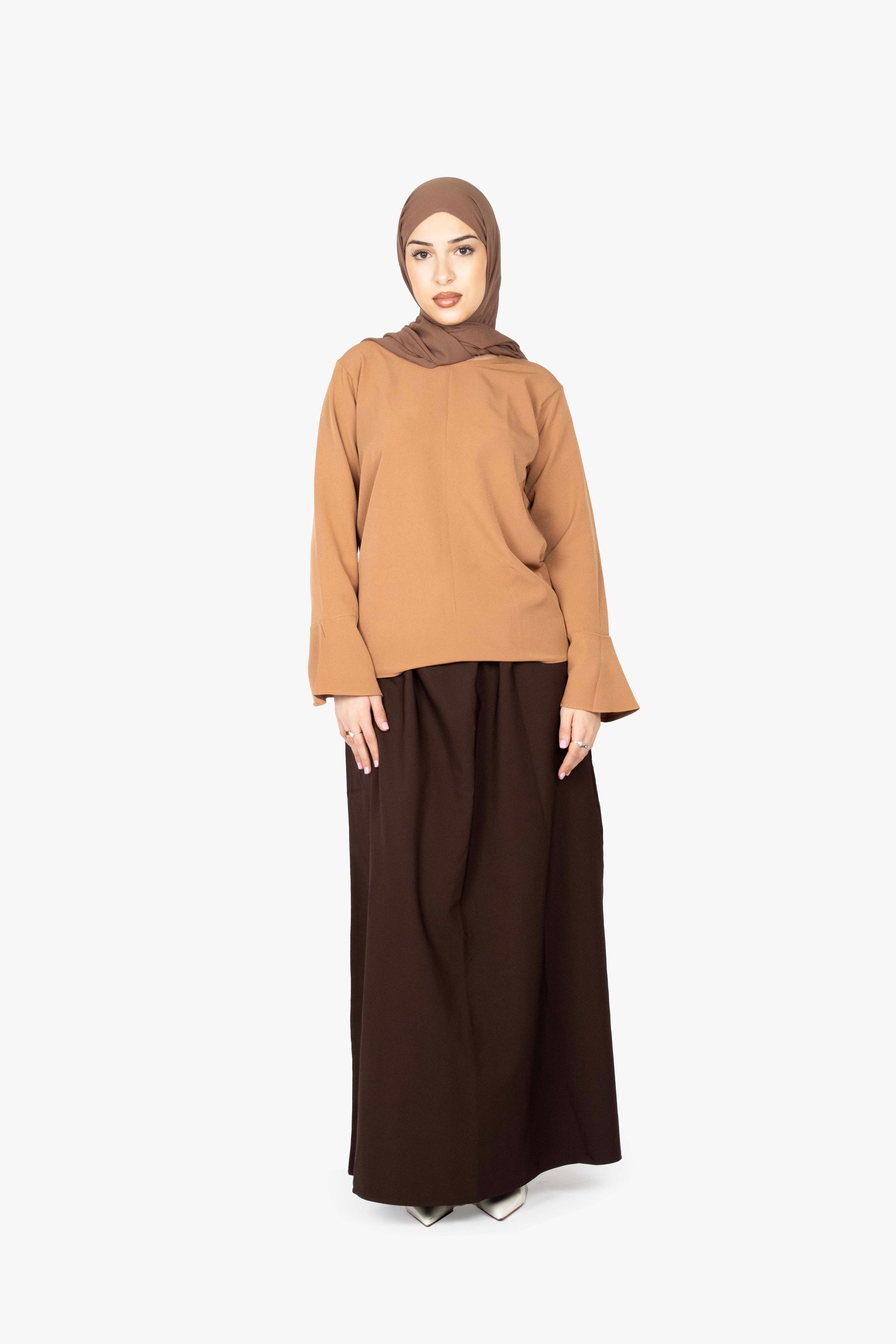 Caramel Tulip Sleeve Top