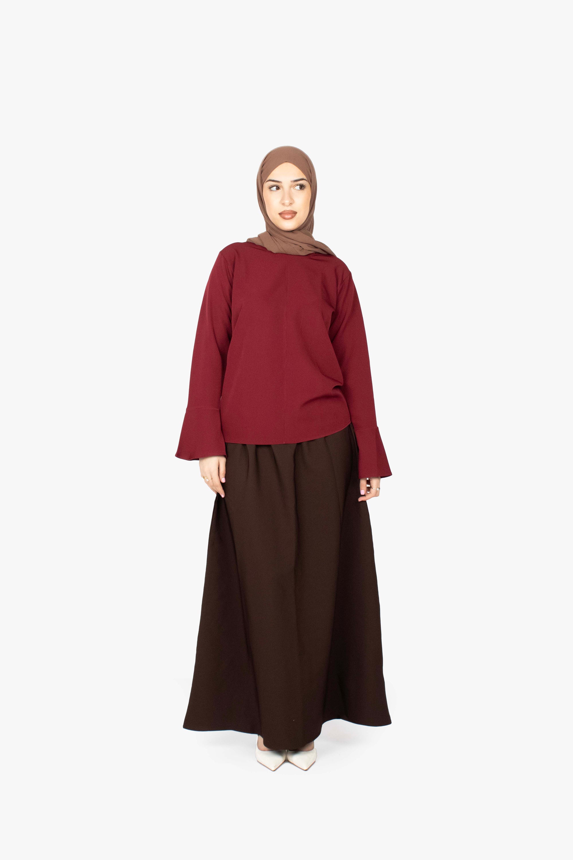 Mocha Brown Elasticated Skirt