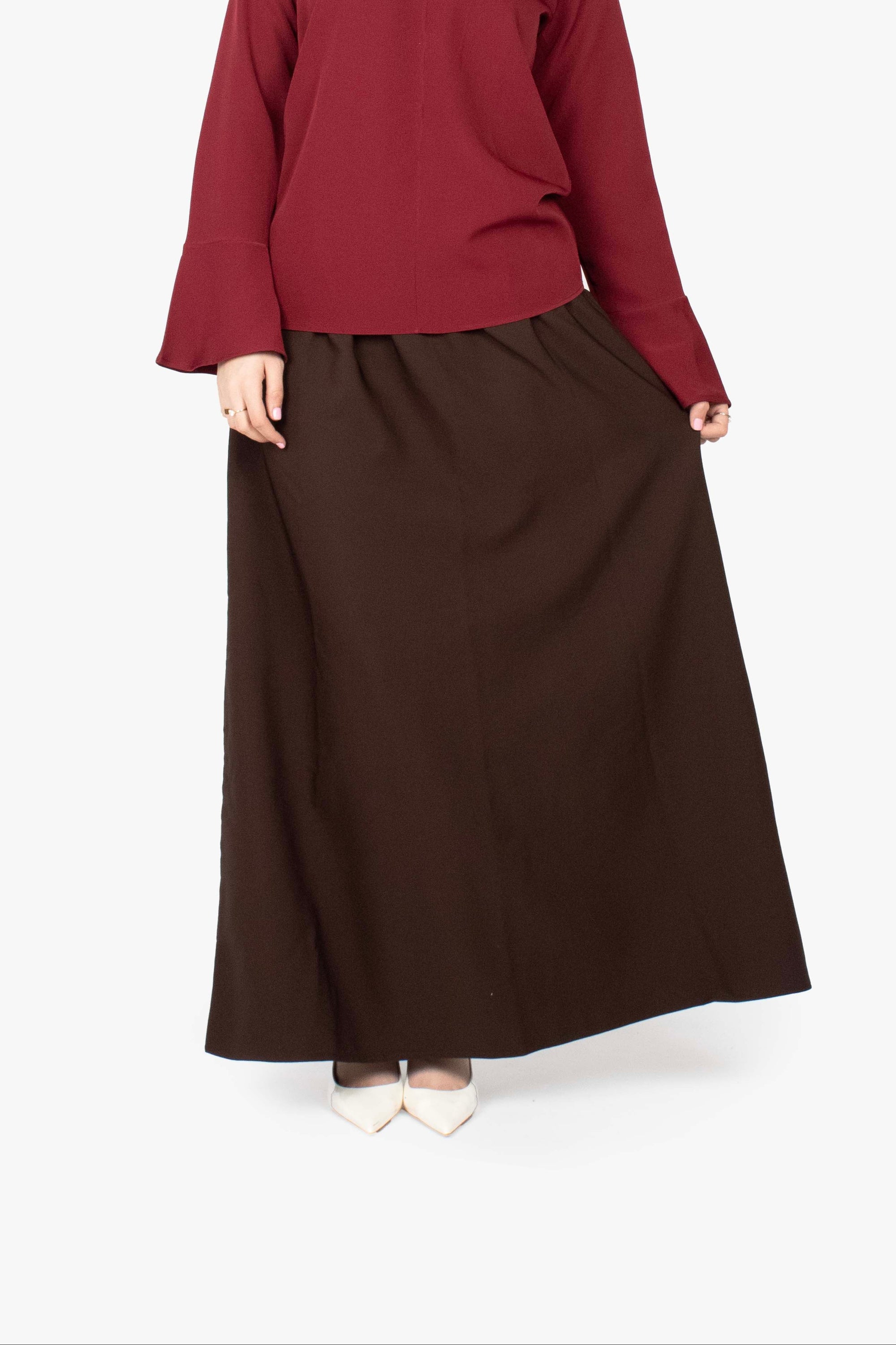 Mocha Brown Elasticated Skirt