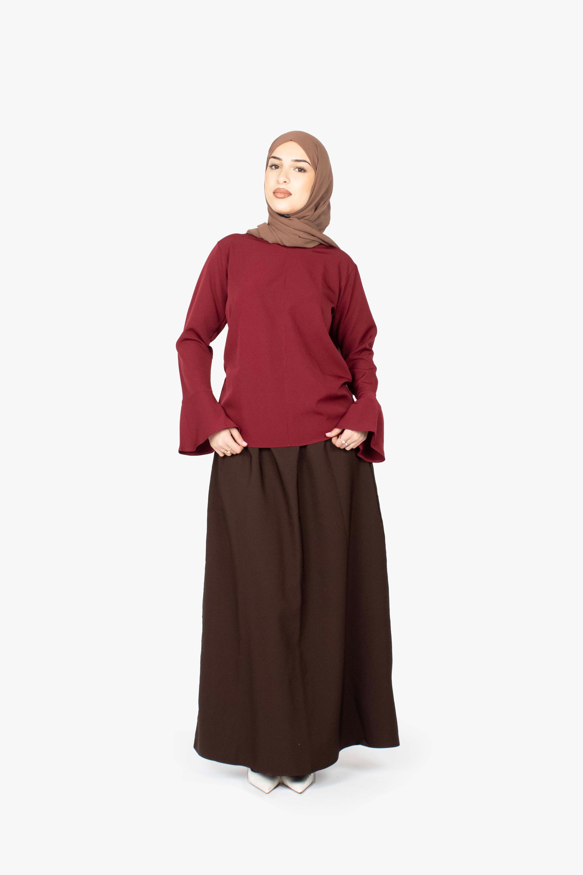 Mocha Brown Elasticated Skirt