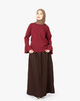 Mocha Brown Elasticated Skirt
