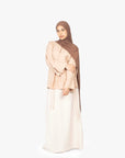 Beige Mélange Ribbon Kimono Top