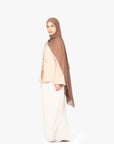Beige Mélange Ribbon Kimono Top