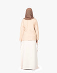 Beige Mélange Ribbon Kimono Top