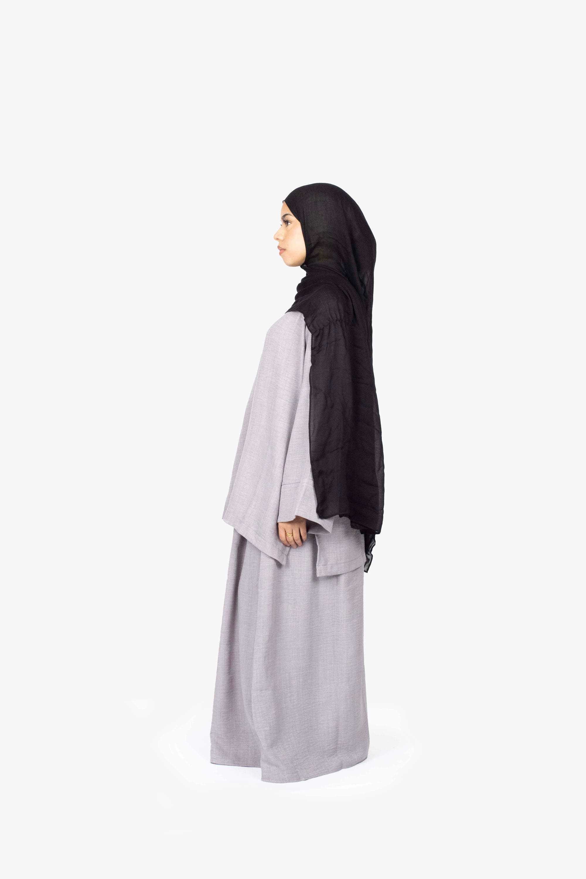 Grey Mélange Two-Piece Abaya