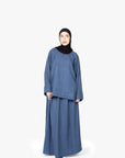 Indigo Mélange Two-Piece Abaya