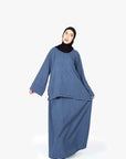 Indigo Mélange Two-Piece Abaya