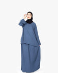 Indigo Mélange Two-Piece Abaya