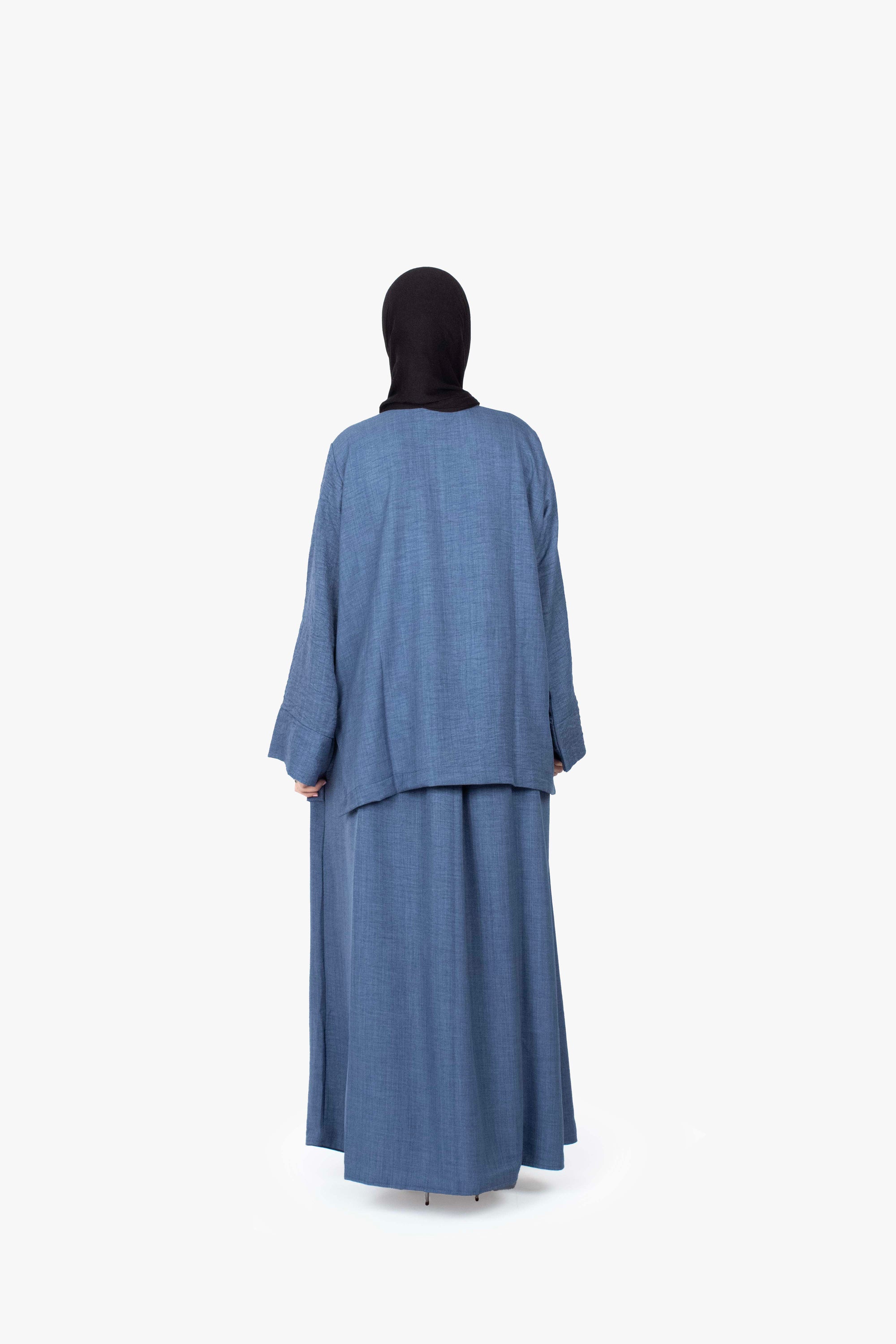 Indigo Mélange Two-Piece Abaya