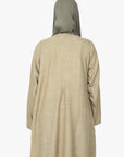 Khaki Mélange Pleat Abaya