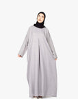 Grey Mélange Pleat Abaya