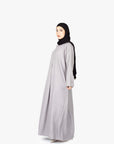Grey Mélange Pleat Abaya