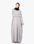 Grey Mélange Pleat Abaya
