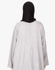 Grey Mélange Pleat Abaya