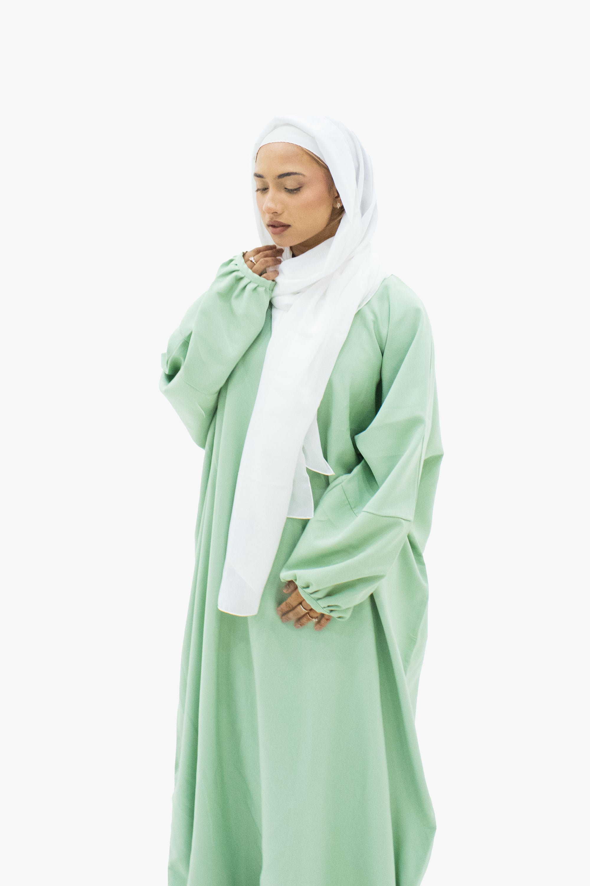 Pistachio Batwing Abaya