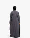 Grey Mock Neck Abaya