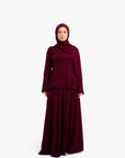Burgundy Wrap Skirt