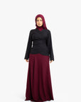 Black Mélange Wrap Top