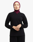Black V-Neck Top