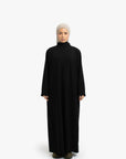 Black Mock Neck Abaya