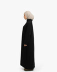 Black Mock Neck Abaya