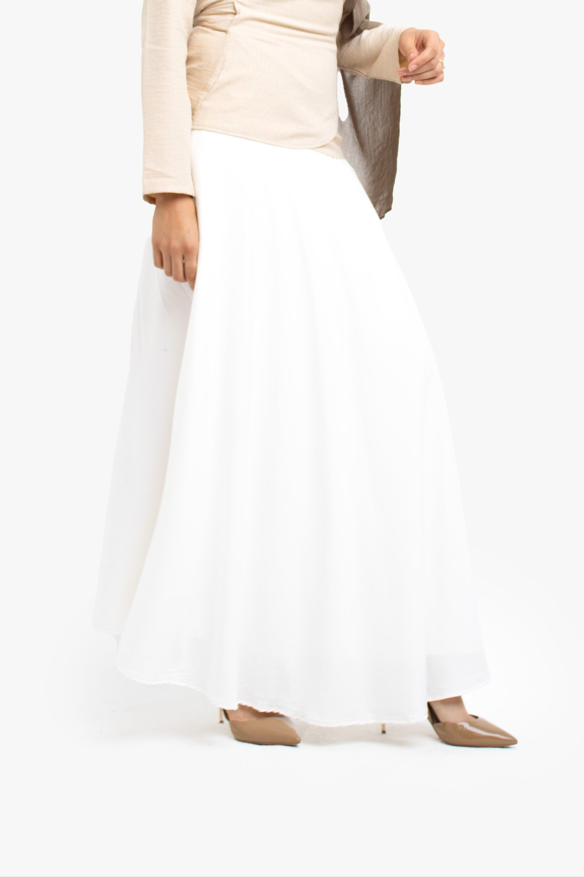 Stone Mélange Wrap Top