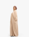 Nude Mock Neck Abaya