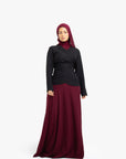 Black Mélange Wrap Top