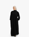 Black Mock Neck Abaya