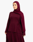 Burgundy Two-Side Tie Top